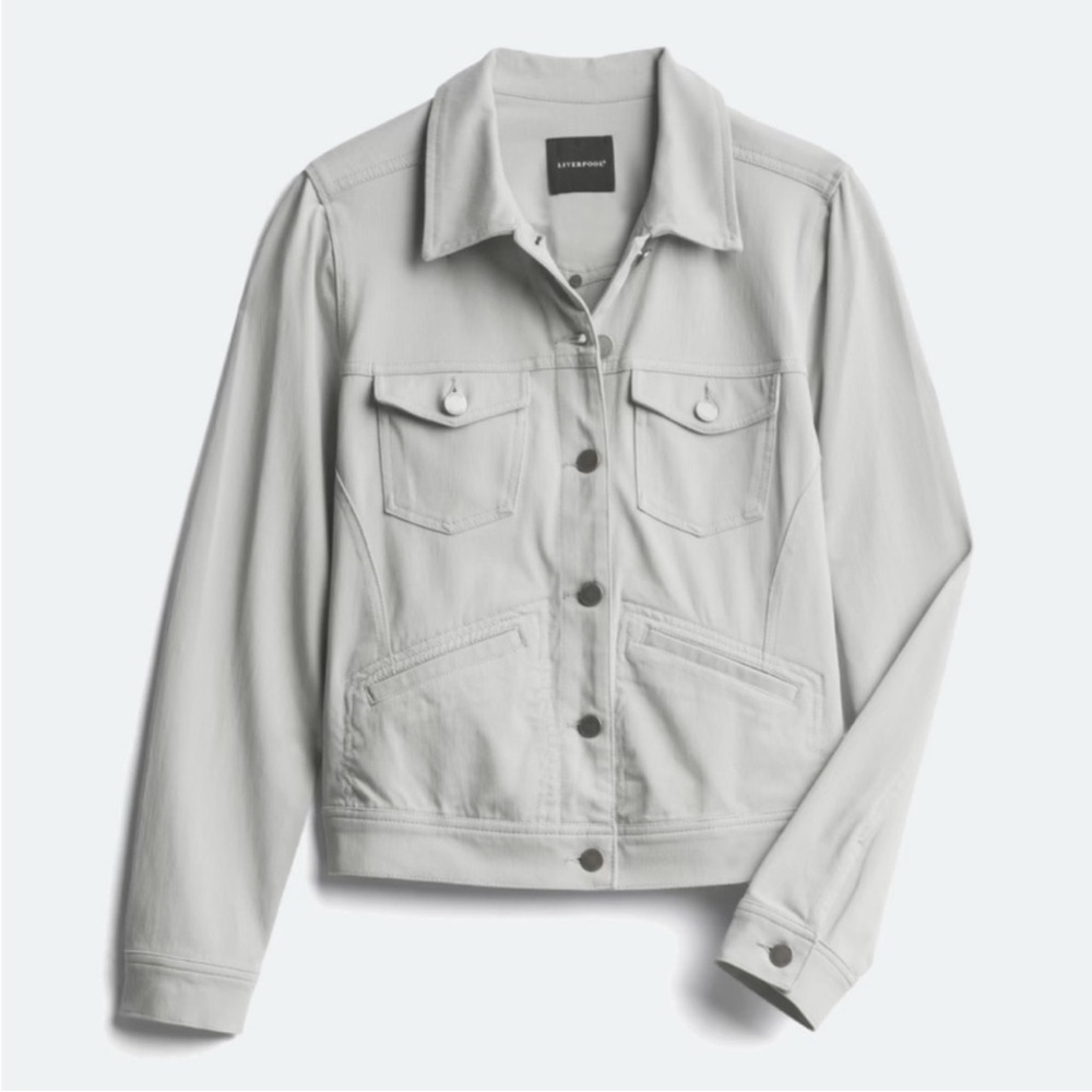 Stitch Fix Liverpool Gray Denim Jacket Fossile Grey Size‎ Large